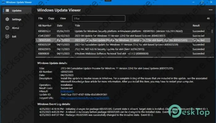 Windows Update Viewer Keygen 0.5.26.0 Free Download